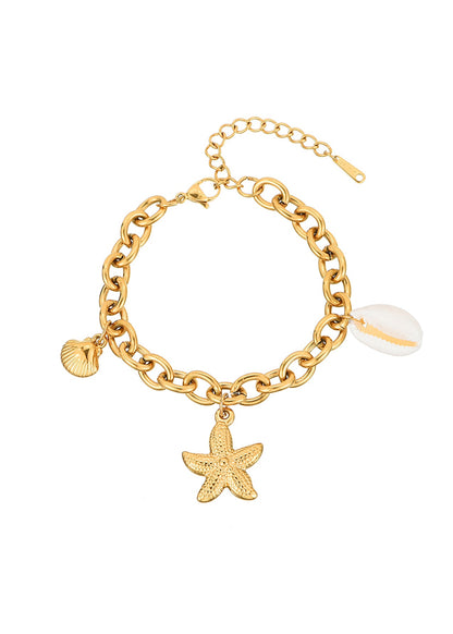 Bracciale Natalie Starfish Shell dorato