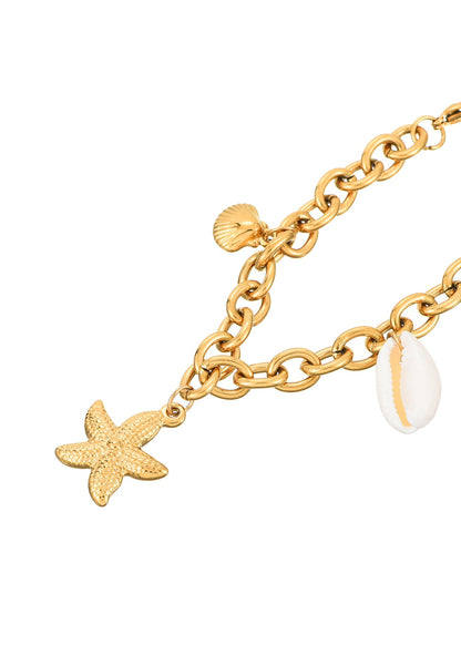 Bracciale Natalie Starfish Shell dorato