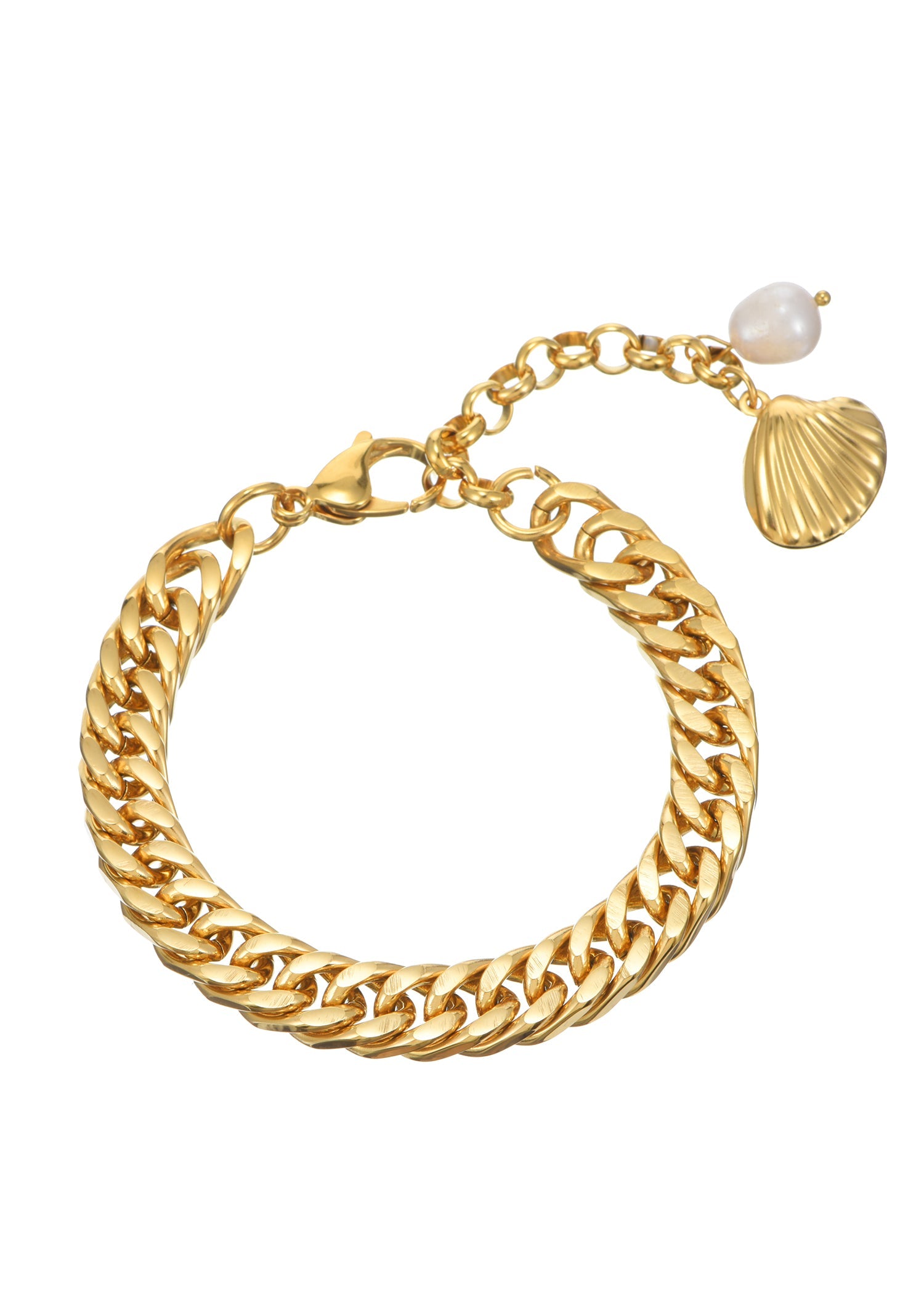 Sid Shell Bold Goldenes Armband