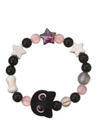 Schwarz-Rosa Katzenarmband