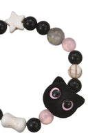 Schwarz-Rosa Katzenarmband
