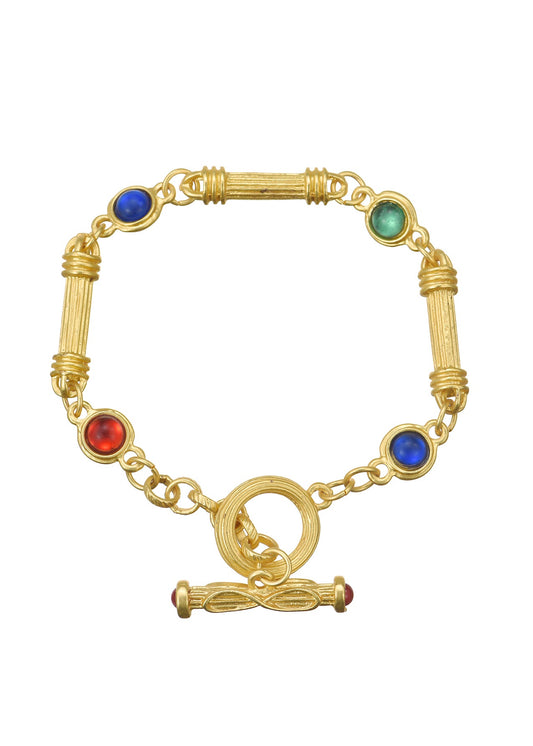 Bracciale vintage in pietra colorata Doris