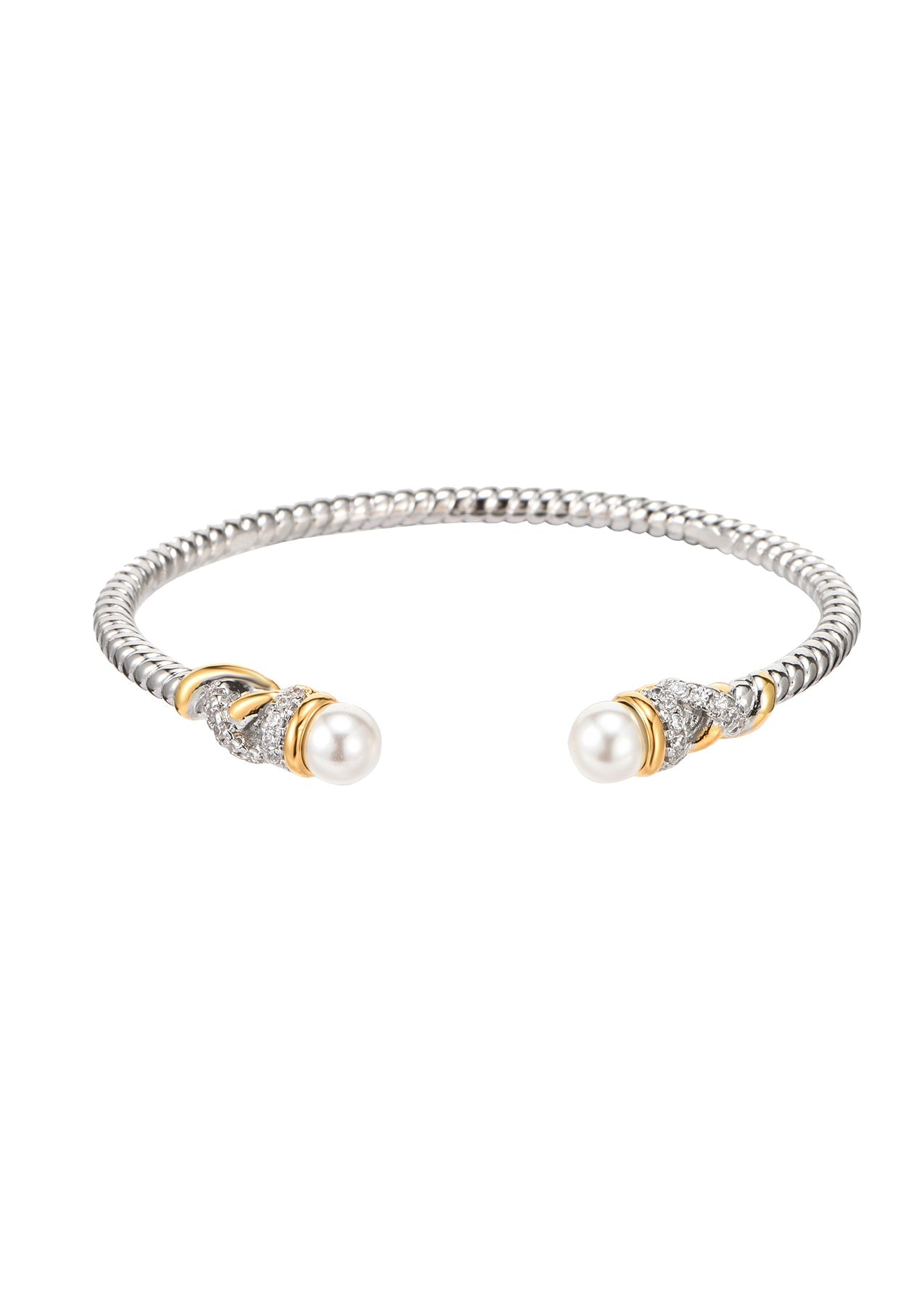 Charlotte Vintage Silber Perlenarmband