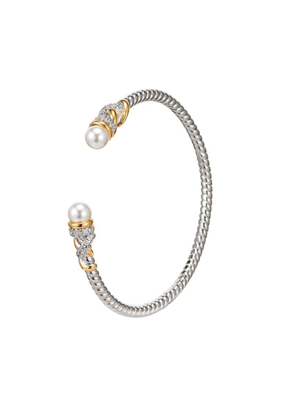 Charlotte Vintage Silber Perlenarmband