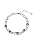 Sabino Green Love Silberkettenarmband
