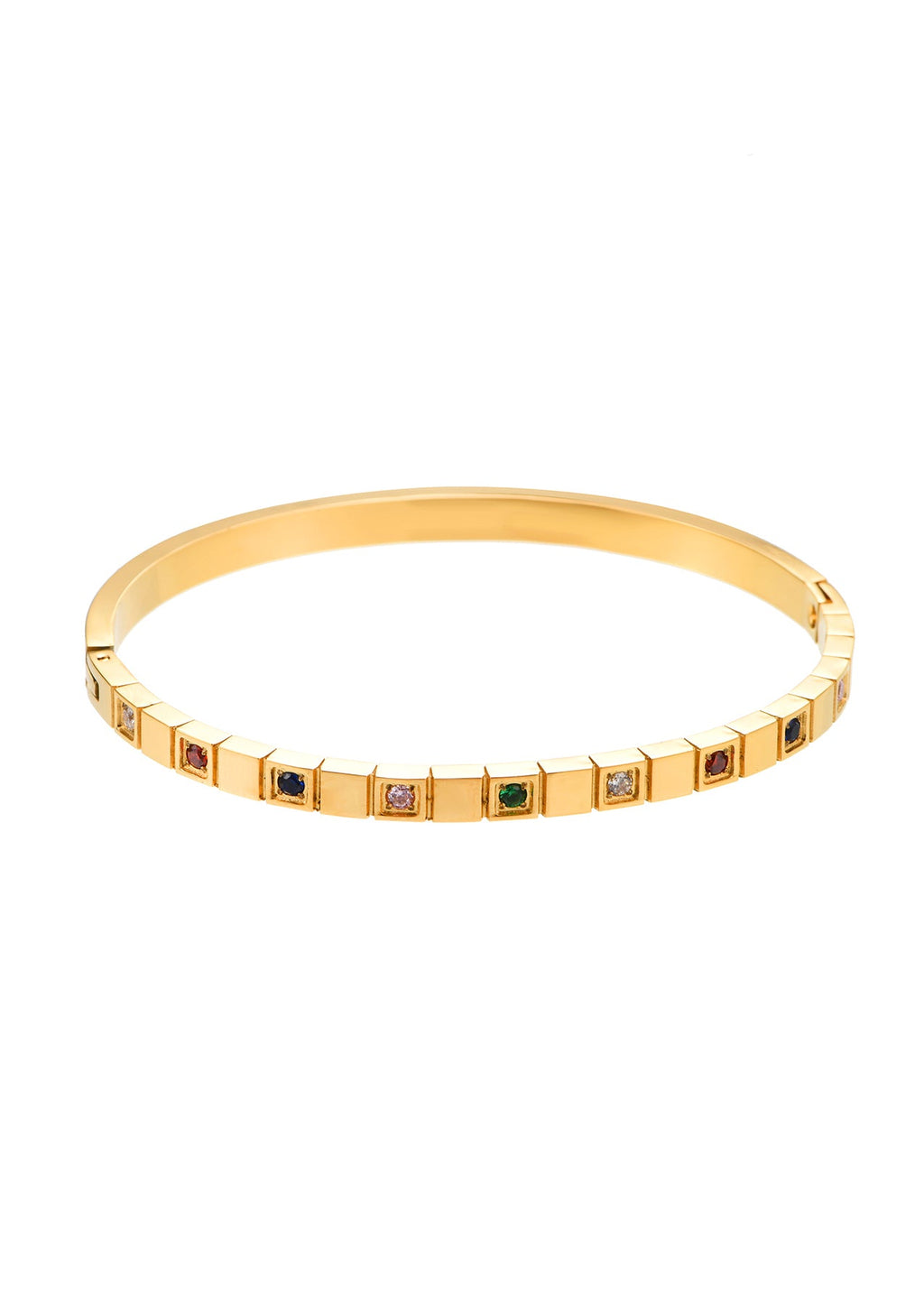 Delilah Bunte Steine ​​Goldenes Armband