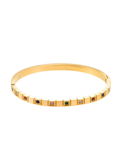 Delilah Bunte Steine ​​Goldenes Armband