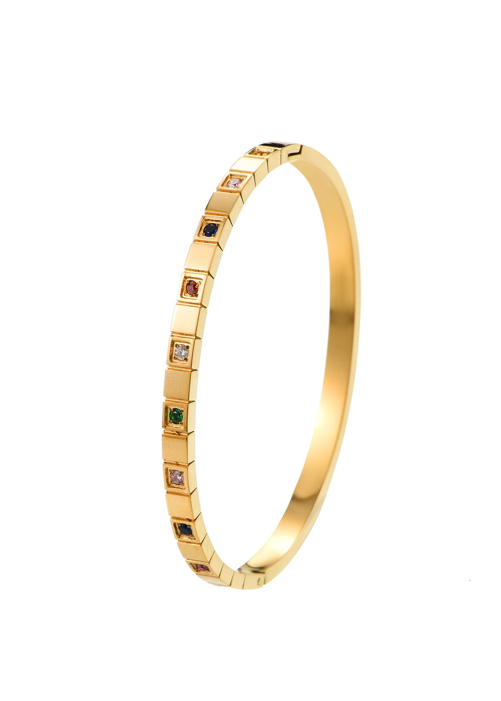 Delilah Bunte Steine ​​Goldenes Armband