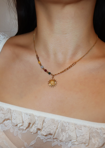 Collana dorata Sonia Soleil Sun