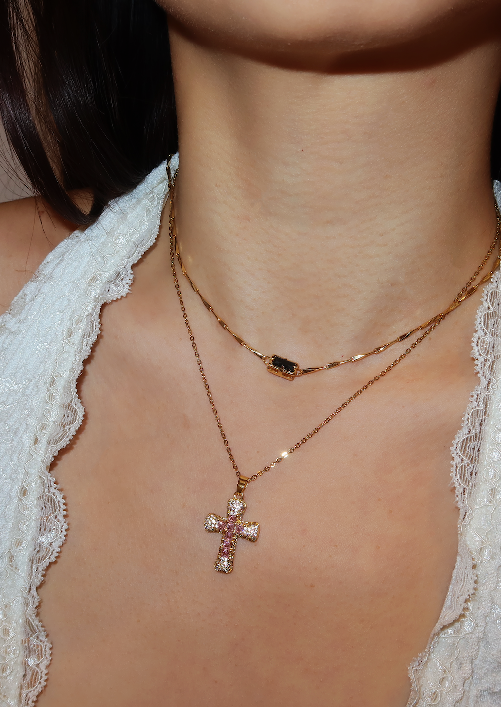 Collana Madelaine in pietra nera