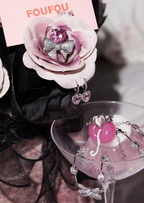 Cyberlove Silberring mit rosa Herz