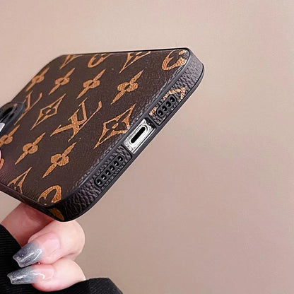 Custodia per telefono di alta qualità in pelle alla moda per iPhone