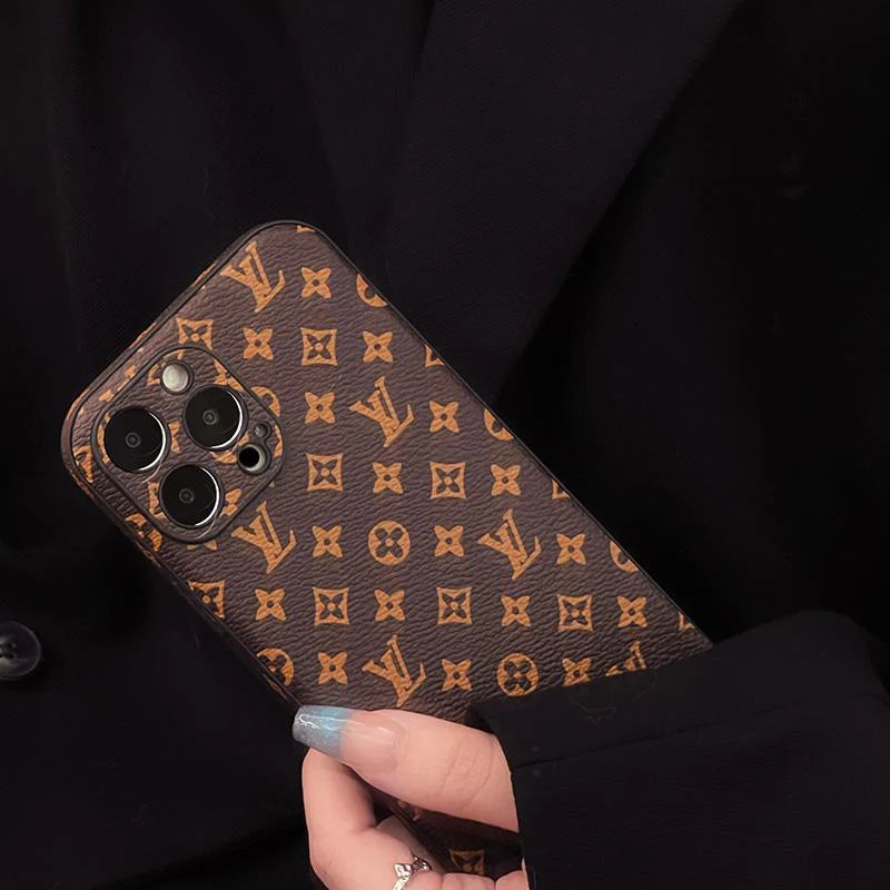 Custodia per telefono di alta qualità in pelle alla moda per iPhone