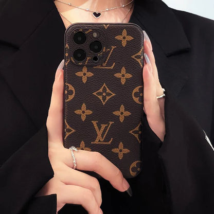 Custodia per telefono di alta qualità in pelle alla moda per iPhone