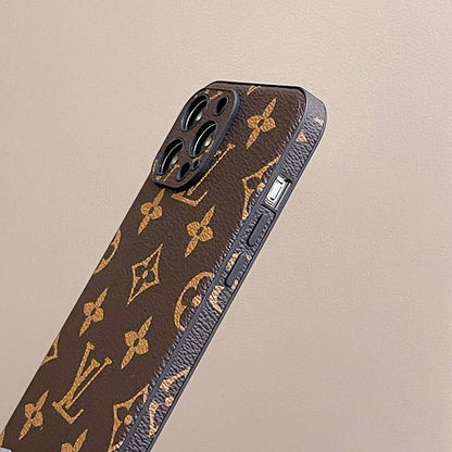 Custodia per telefono di alta qualità in pelle alla moda per iPhone