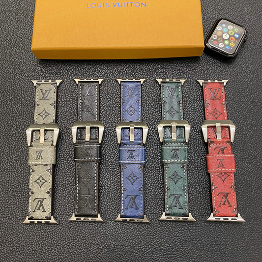 Embossed Leather Apple Watch Straps