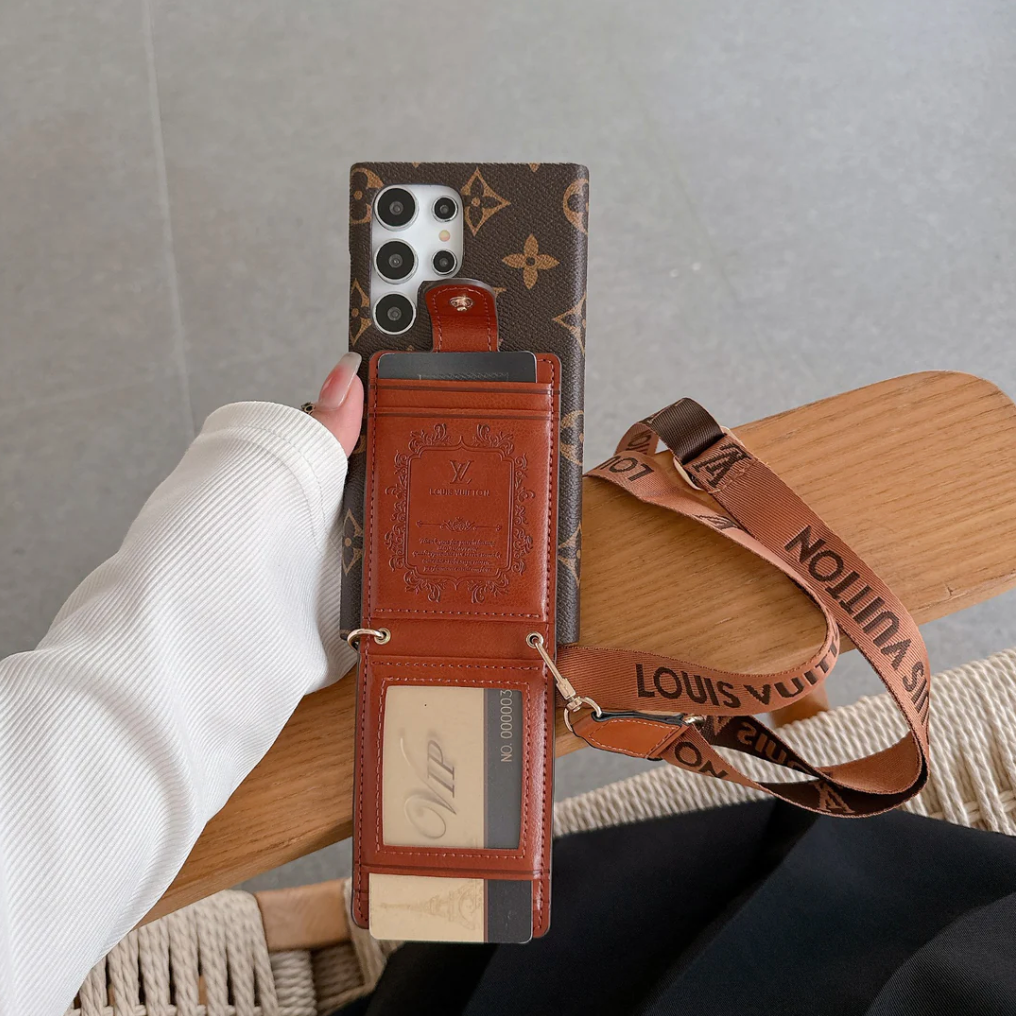 Braune Kartenhülle für Galaxy Samsung