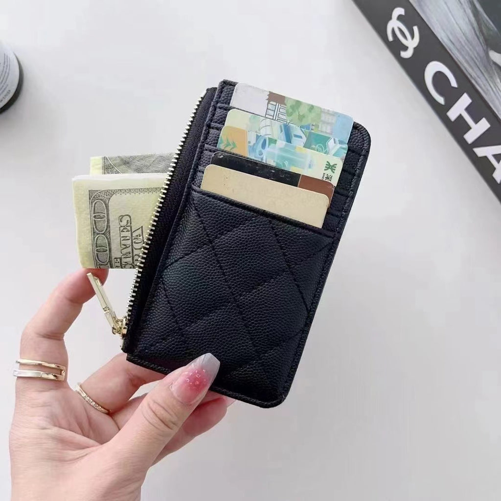 Portafoglio porta carte di credito nero alla moda