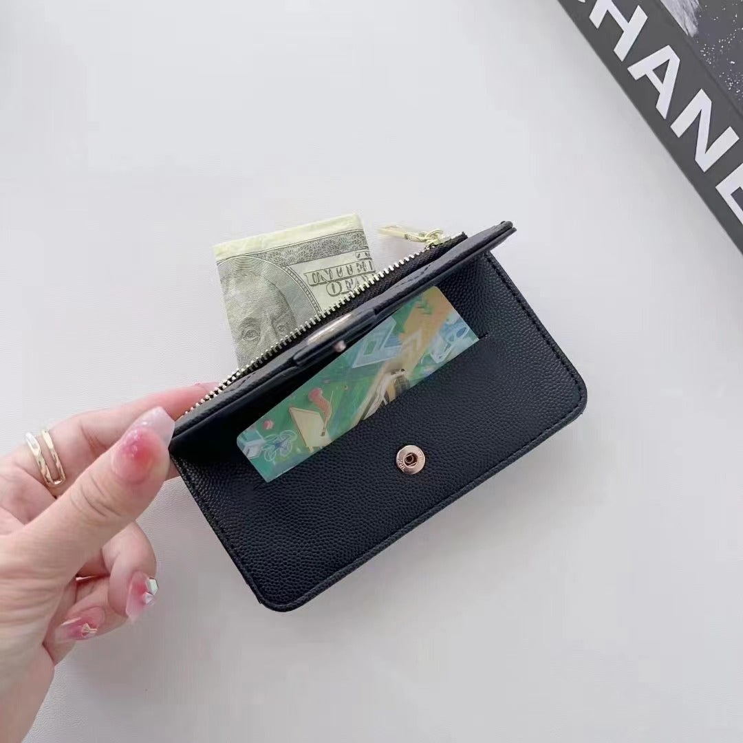 Portafoglio porta carte di credito nero alla moda