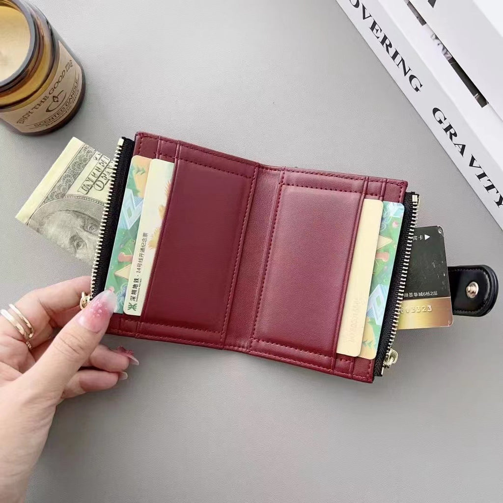 Portafoglio porta carte di credito nero alla moda