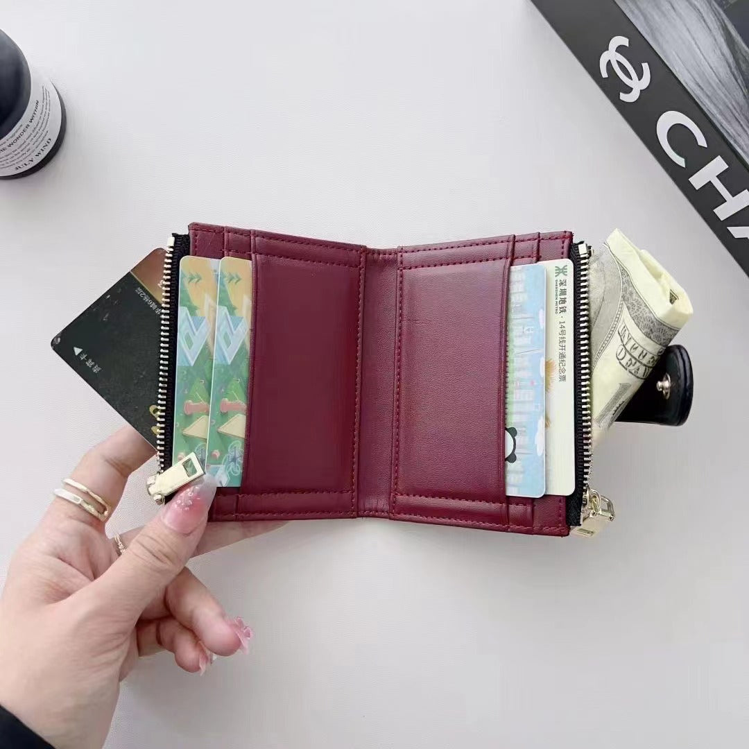 Portafoglio porta carte di credito nero alla moda
