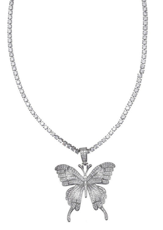 Collana a farfalla in argento