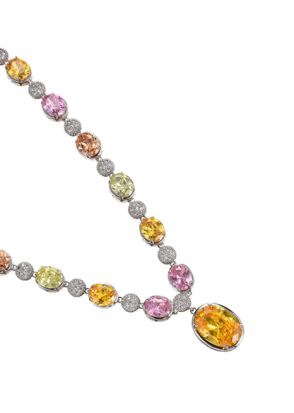 Marta Yellow Pink Diamond Necklace