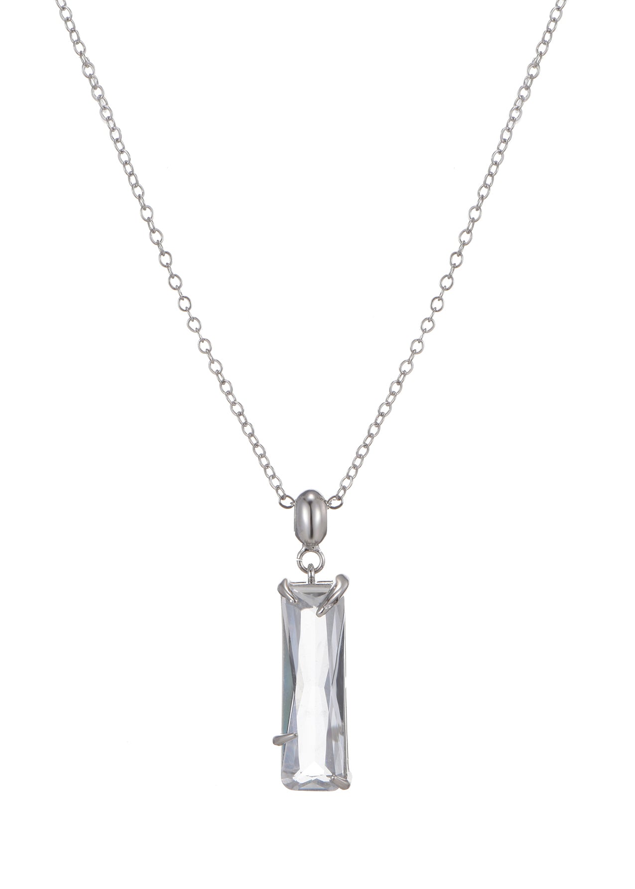 Collana in argento con pietra di cristallo Taki
