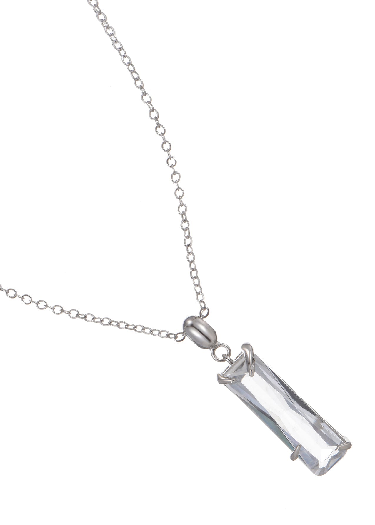 Collana in argento con pietra di cristallo Taki