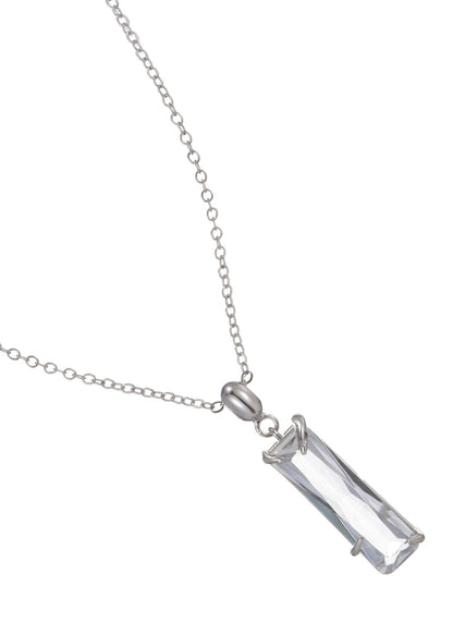Collana in argento con pietra di cristallo Taki