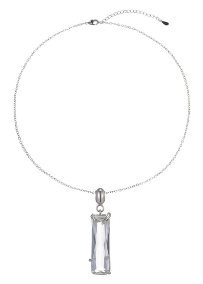 Collana in argento con pietra di cristallo Taki