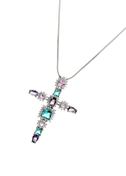 Keira Myth – Glitzernde Kreuz-Halskette