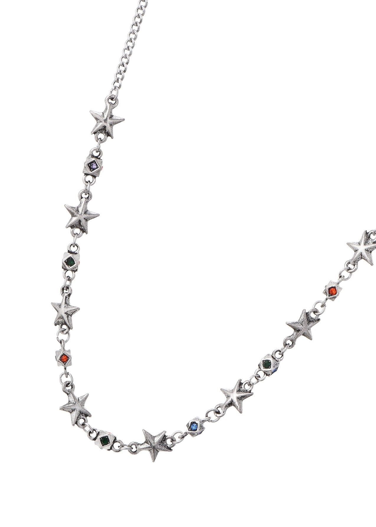 Val Vintage Stern Silber Halskette