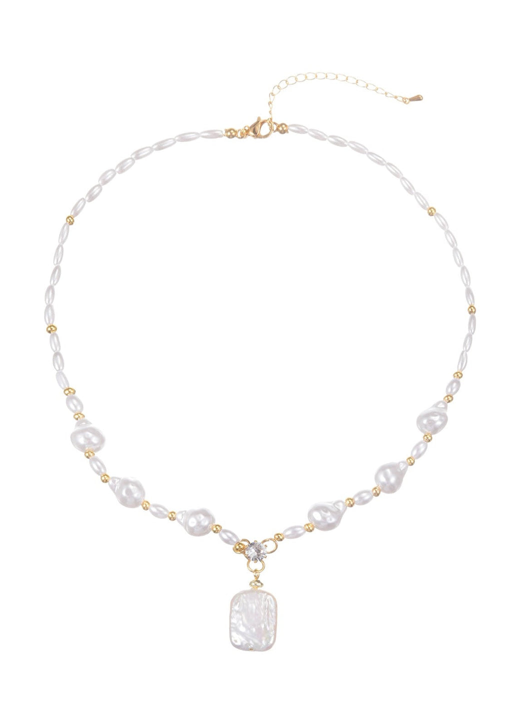 Collana di perle a forma barocca