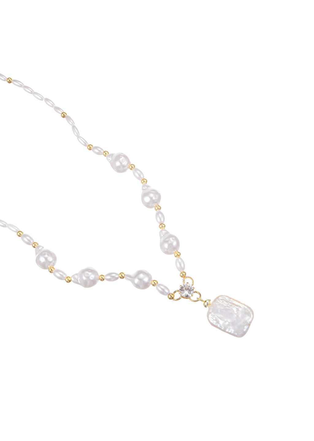 Collana di perle a forma barocca
