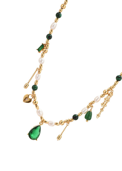 Collana romantica dorata Maelle Green