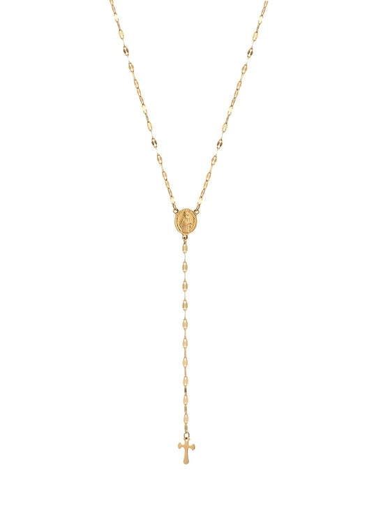 Martina Cross Long Chain Necklace - Lariat Extra Long