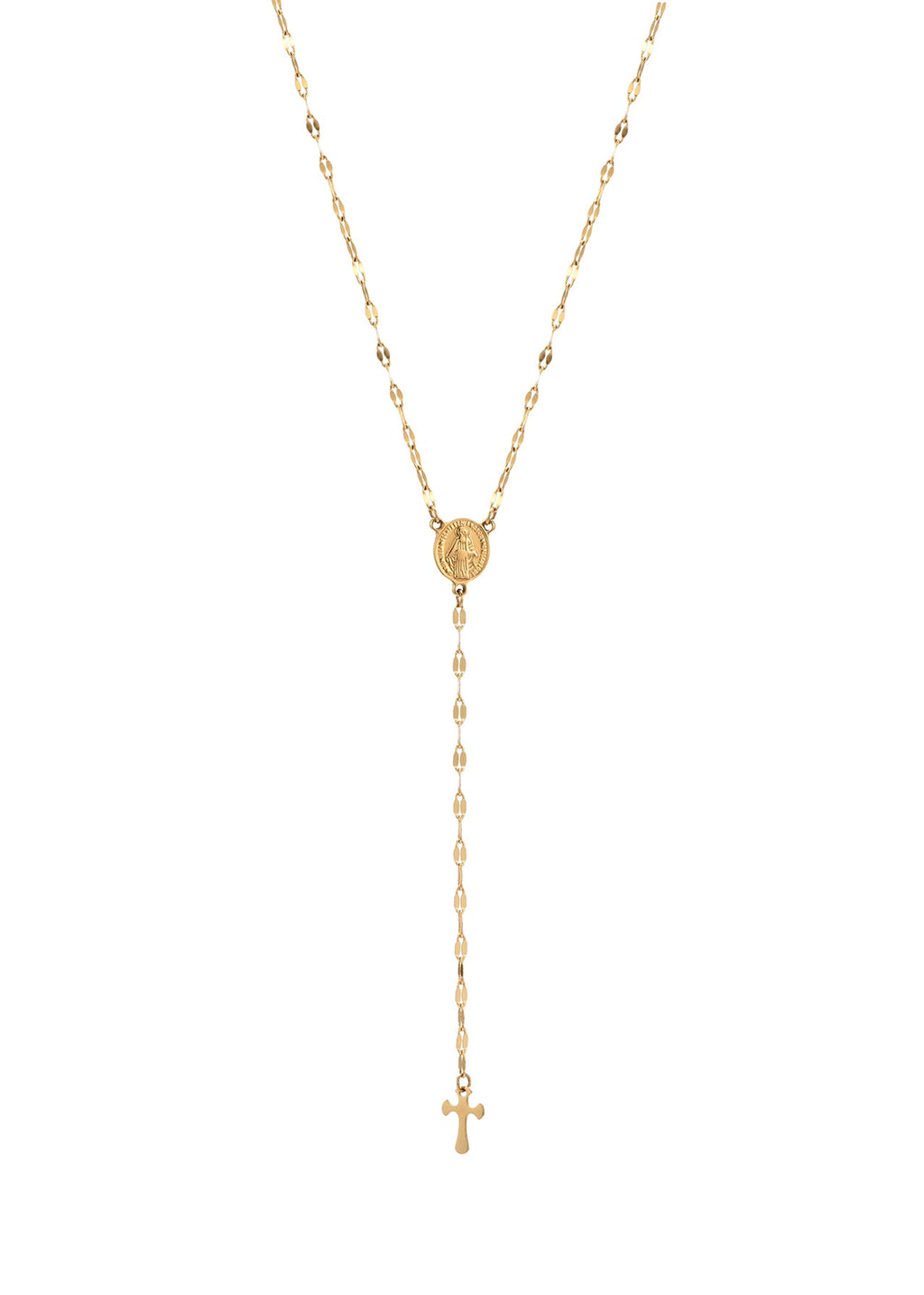 Martina Cross Long Chain Necklace - Lariat Extra Long