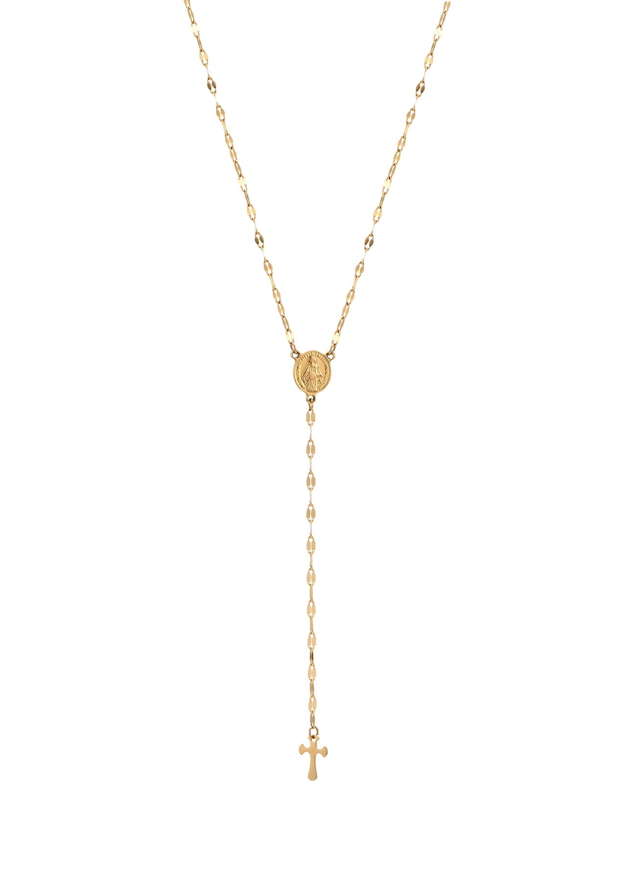 Martina Cross Long Chain Necklace - Lariat Extra Long