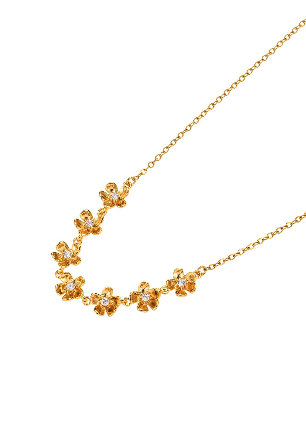 Fiona Blume Blühende Goldene Halskette