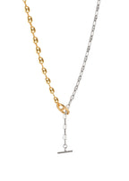 Une Vie Doppelte Silber-Goldkette-Halskette