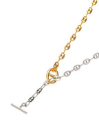 Une Vie Doppelte Silber-Goldkette-Halskette