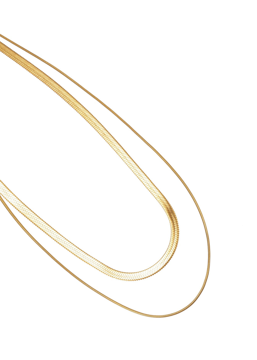 Kostenlose goldene Doppelschicht-Halskette Faya