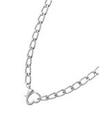 Bernadette Silberne Halskette mit Love Locker-Kette