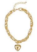 Chloe in Love Golden Heart Necklace