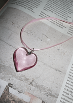Isabelle Pink Dream Herz-Halskette aus Samt