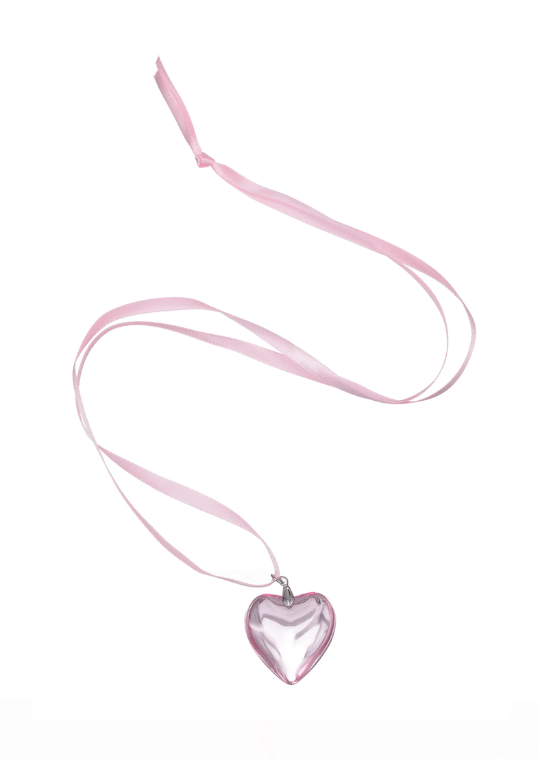 Isabelle Pink Dream Herz-Halskette aus Samt