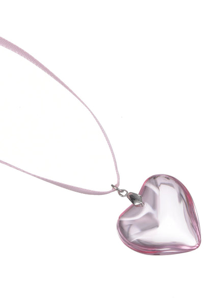 Isabelle Pink Dream Herz-Halskette aus Samt