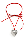 Isabelle Rote Kette Silber Halskette