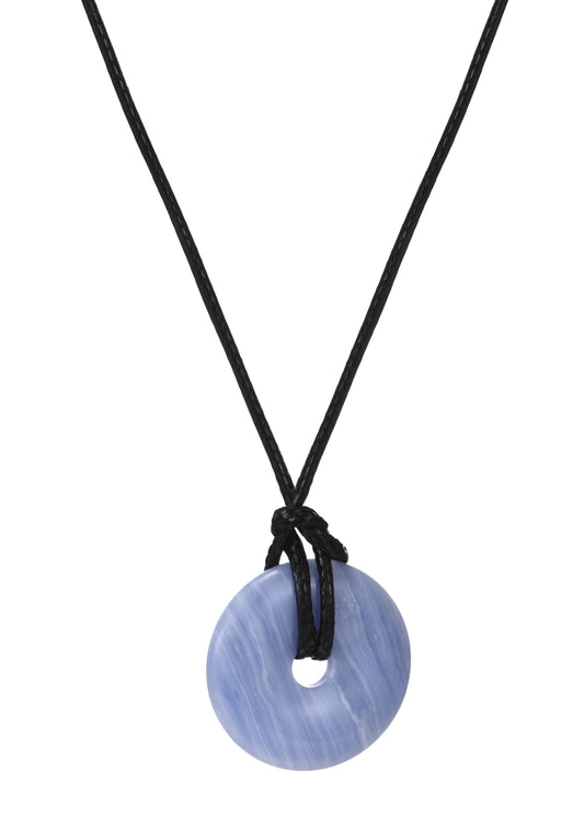 Charm Cord Necklace - Fortune (Blue Quartzite)